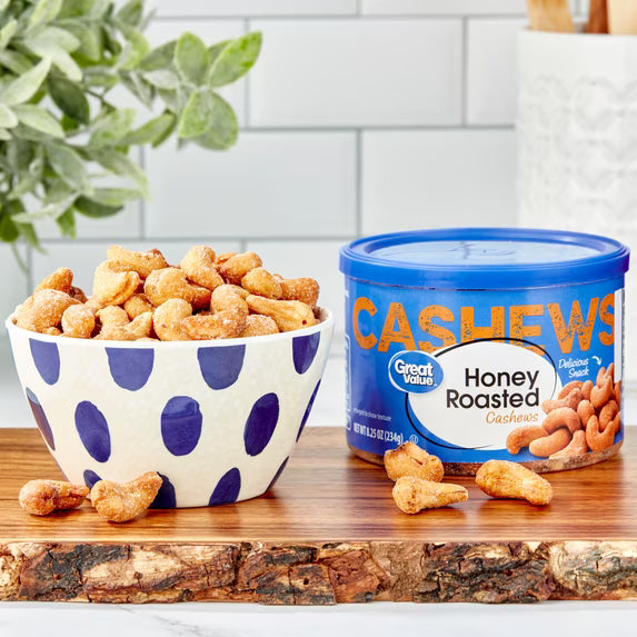Honey Roasted Cashews – 8.25 oz | Oven Roasted Whole Cashews