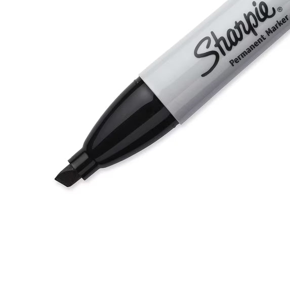 Sharpie Permanent Markers – Chisel Tip – Black – 4 Count