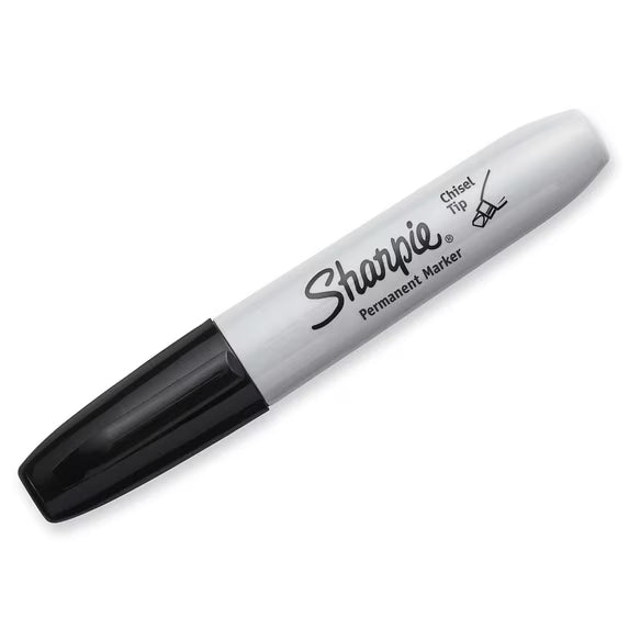 Sharpie Permanent Markers – Chisel Tip – Black – 4 Count