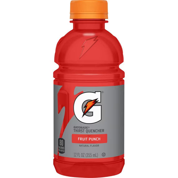 Gatorade Thirst Quencher Electrolyte Sports Drink – Fruit Punch – 12 Pack – 12 fl oz Bottles