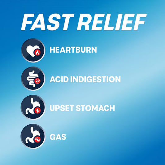 Rolaids Heartburn + Gas Chewable Antacid – Assorted Berry – 60 Count