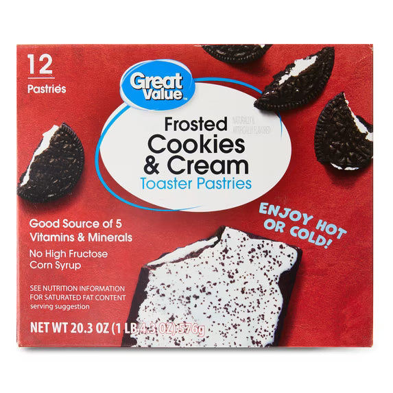 Frosted Cookies & Cream Toaster Pastries – 20.3 oz – 12 Count