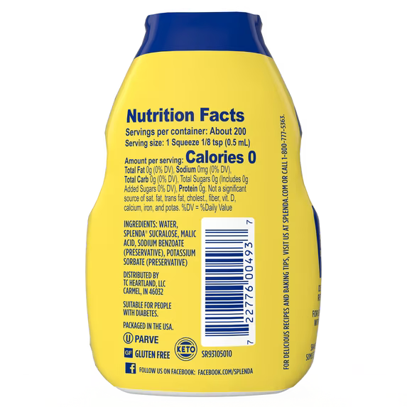 Splenda Zero Calorie Liquid Sweetener – 100 mL / 3.38 fl oz