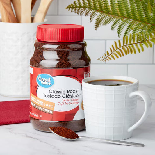 Classic Medium Roast Instant Coffee – 12 oz | Rich Aroma & Smooth Taste