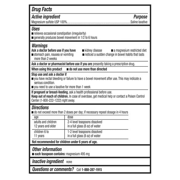 Equate Epsom Salt Magnesium Sulfate 128 oz (8 lb), Unscented – 100% Magnesium Sulfate USP