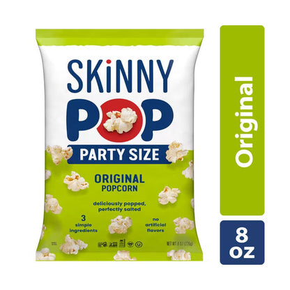 SkinnyPop Original Popcorn – Gluten Free, 8 oz Family Size Bag