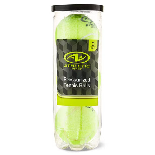 Athletic Works Pressurized Tennis Balls – 6 Pack, 18 Balls Total, All Court Practice & Recreational Play