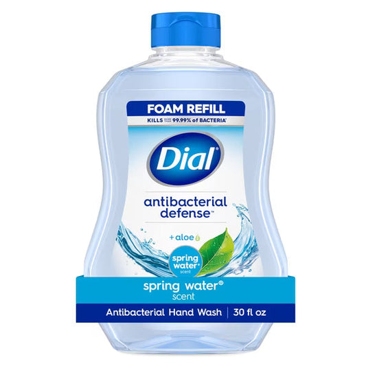 Dial Antibacterial Defense Spring Water Foaming Hand Soap Refill – 30 fl oz