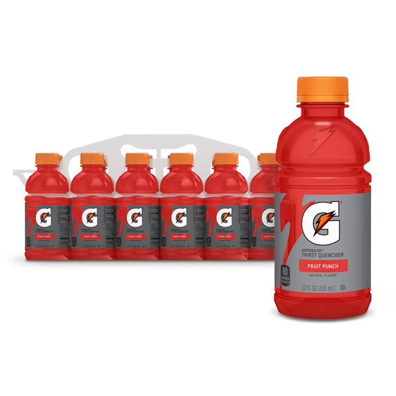 Gatorade Thirst Quencher Electrolyte Sports Drink – Fruit Punch – 12 Pack – 12 fl oz Bottles