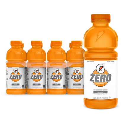 Gatorade Zero Sugar Thirst Quencher Orange – 8 Pack – 20 fl oz Bottles