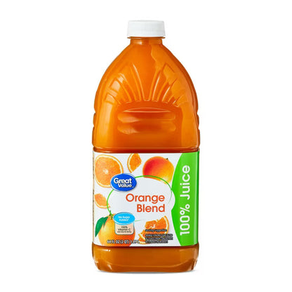Great Value 100% Juice Orange Blend – 64 fl oz | Orange, Apple & Grape Juice