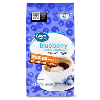 Blueberry Medium Roast Ground Coffee – 12 oz | Fruity Blueberry Flavor