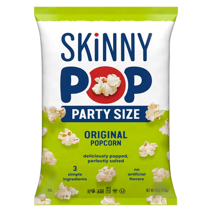 SkinnyPop Original Popcorn – Gluten Free, 8 oz Family Size Bag