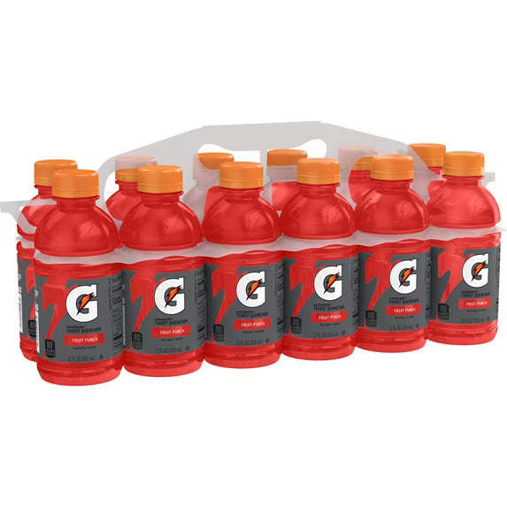 Gatorade Thirst Quencher Electrolyte Sports Drink – Fruit Punch – 12 Pack – 12 fl oz Bottles