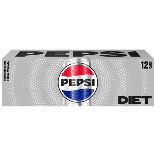 Diet Pepsi Cola Soda – 12 fl oz Cans, 12 Pack